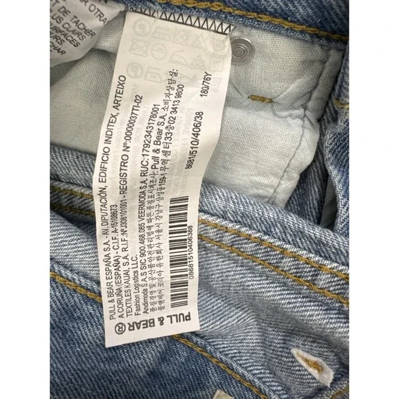 Pull & Bear Jeans Women 30x27 Blue Relaxed Fit Denim - Picture 8 of 9